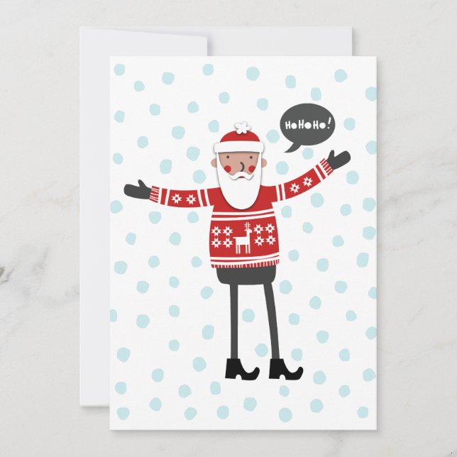 Santa in Skinny Jeans Holiday Card (Front)
