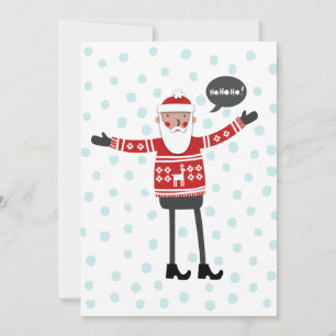 Santa in Skinny Jeans Holiday Card