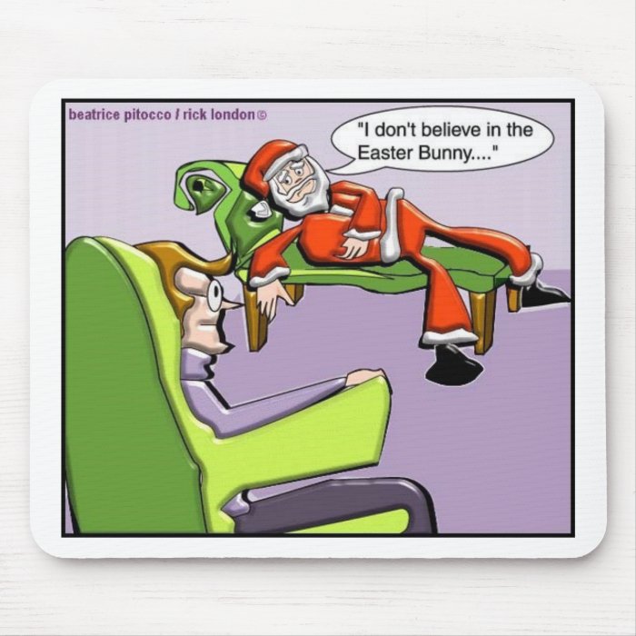 Santa In Therapy Funny Christmas Gifts & Tees Mousepads