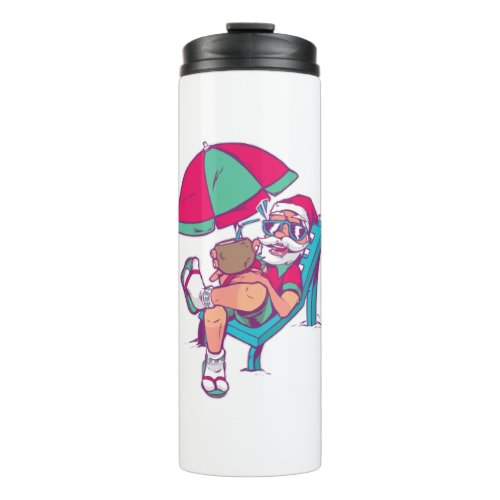 SANTA IN VACATION CHRISTMAS IN JULY THERMAL TUMBLER