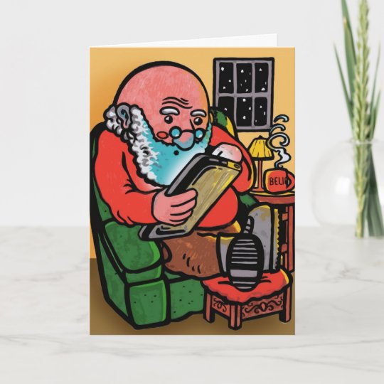 Santa Ipad Christmas Card | Zazzle.com