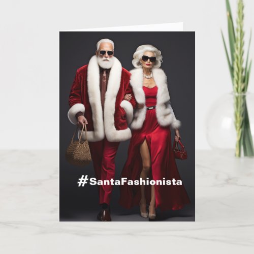 Santa is a Fashionista Holiday Card