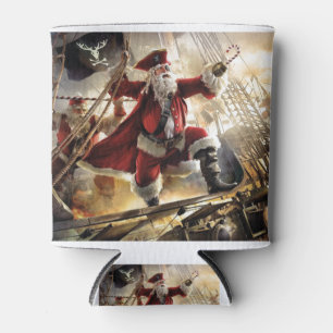 santa is a pirate can cooler