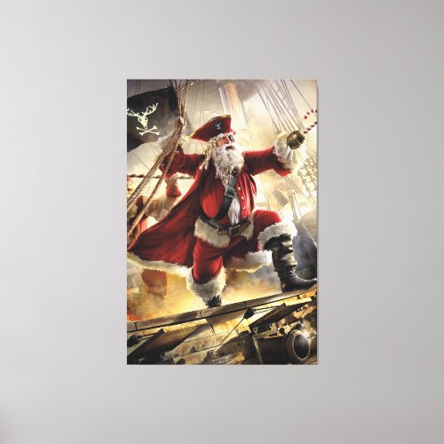 Santa Is A Pirate Canvas Print