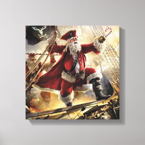 Santa Is A Pirate Canvas Print