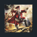 Santa Is A Pirate Canvas Print<br><div class="desc">Santa Is A Pirate</div>