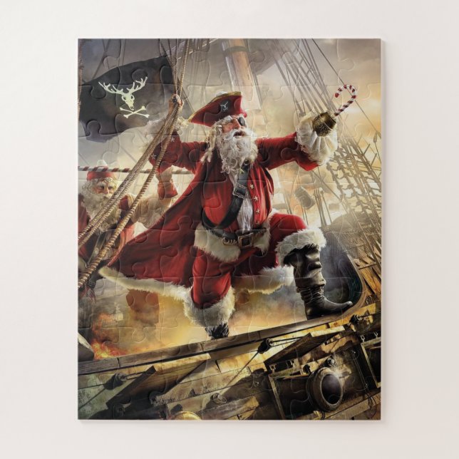 Santa Is A Pirate Jigsaw Puzzle (Vertical)