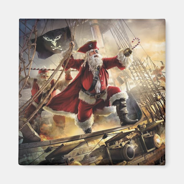 santa is a pirate magnet (Front)