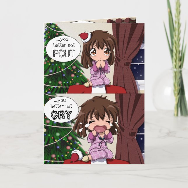 Santa Is Coming Holiday Card (Front)