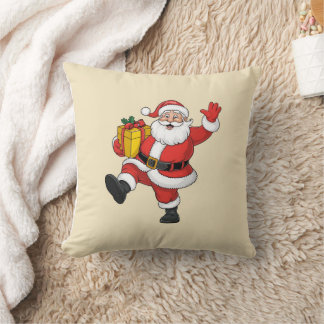 Santa is coming throw pillow