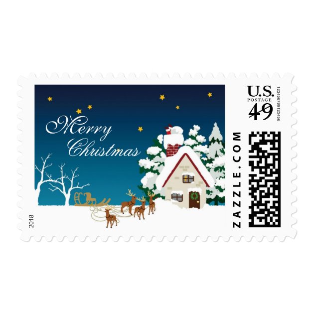 Santa Is Coming To My House - Merry Christmas Postage
