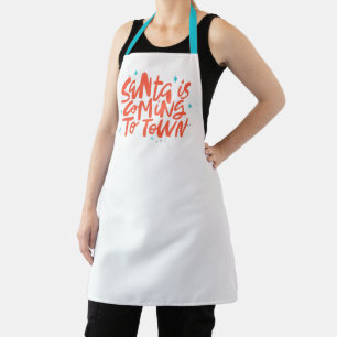 Santa is Coming to Town Holiday Design Apron