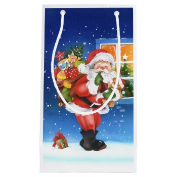 Santa Is Coming To Town Small Gift Bag by patrickhoenderkamp at Zazzle