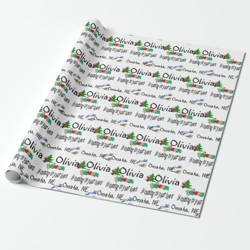 Santa is Coming to your Town Wrapping Paper