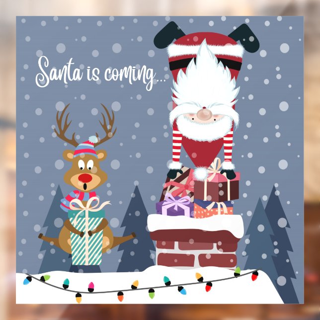 Santa is Coming Window Cling (Sheet 2)