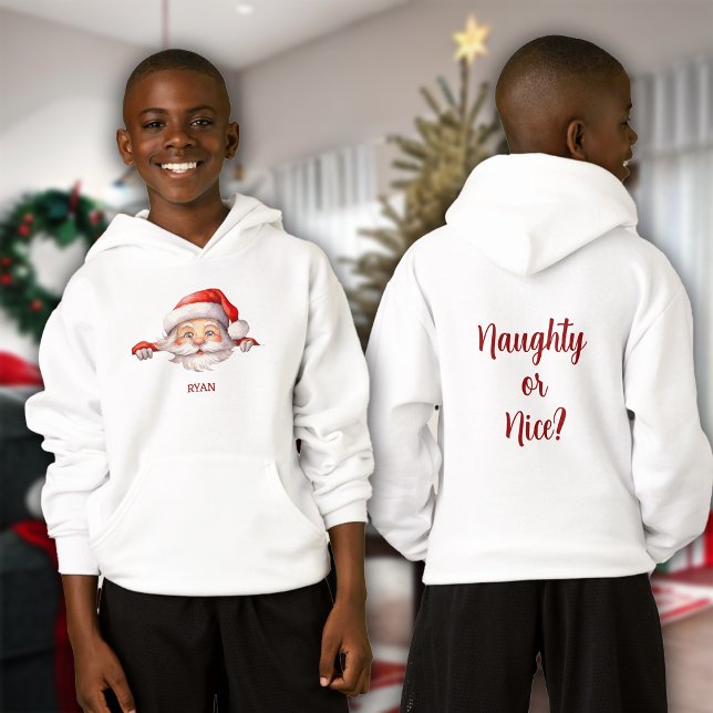 Santa is Here Custom Name and Message Hoodie (Creator Uploaded)