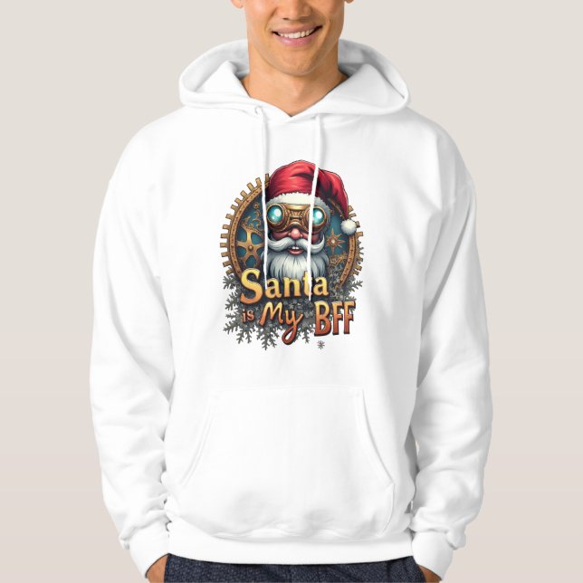 Santa Is My BFF Hoodie – Cute Holiday Desig (Front)