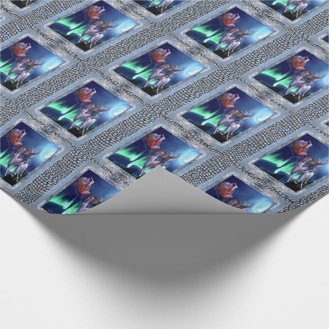 Santa is on his way! wrapping paper (Corner)