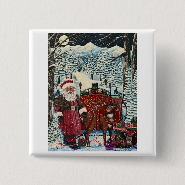 Santa is Ready for Launch Button (Front)