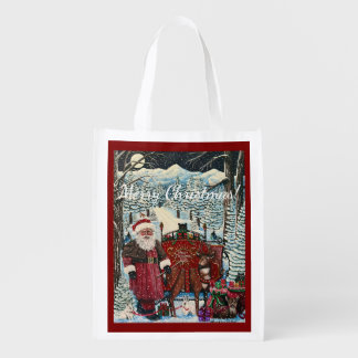 Santa is Ready Grocery Bag