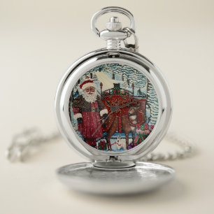 Santa is Ready  Pocket Watch
