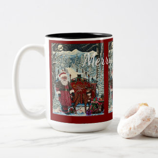 Santa is Ready Two-Tone Coffee Mug