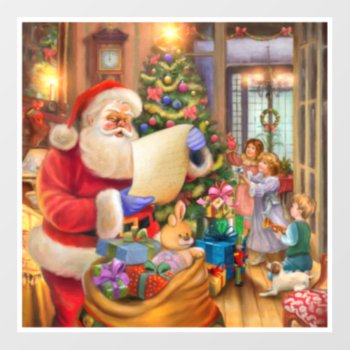 Santa Is Visiting Our House Floor Decals by patrickhoenderkamp at Zazzle