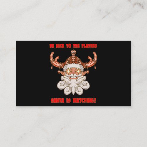 Santa is Watching Funny Christmas Holiday Tabletop Business Card