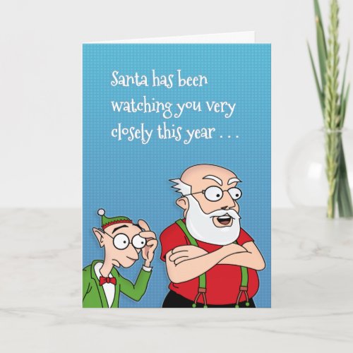 Santa is Watching You Holiday Card