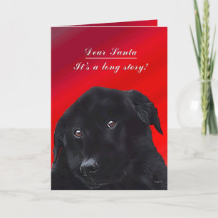 Santa, its a long story  Labrador Funny Holiday Card
