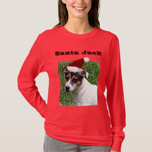 Santa Jack Jack Russell long sleeve t_shirt