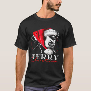 Santa Jack Russell Terrier Merry Christmas Dog T-Shirt