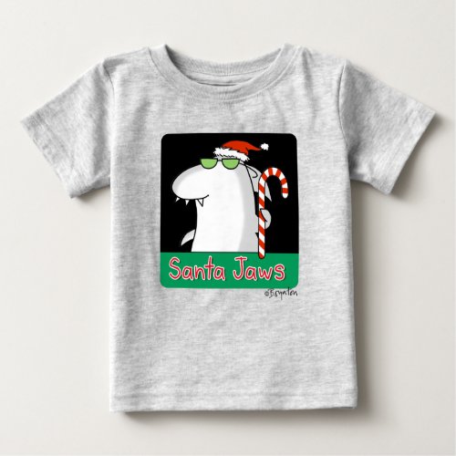 Santa Jaws Baby T_Shirt