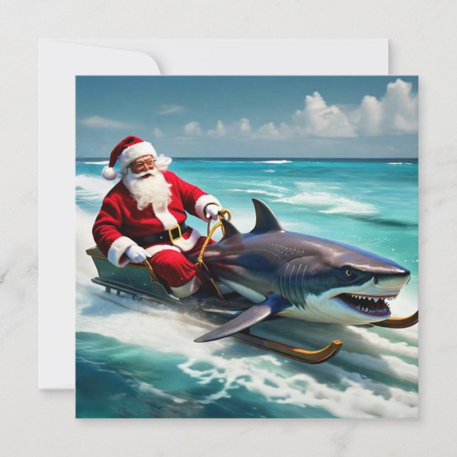 Santa Jaws  Holiday Card (Front)