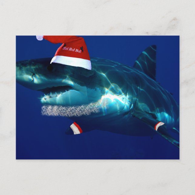 Santa Jaws Holiday Postcard (Front)