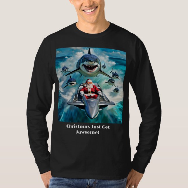 Santa Jaws  T-Shirt (Front)