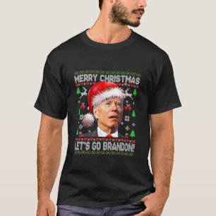 Santa Joe Biden Funny Let's Go Braden Brandon Chri T-Shirt