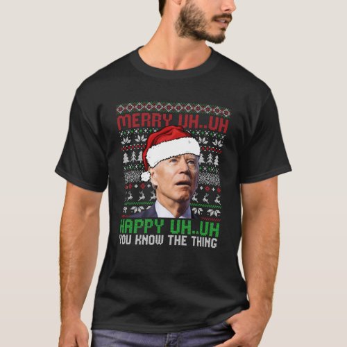 Santa Joe Biden Merry Uh Uh Christmas Ugly Sweater