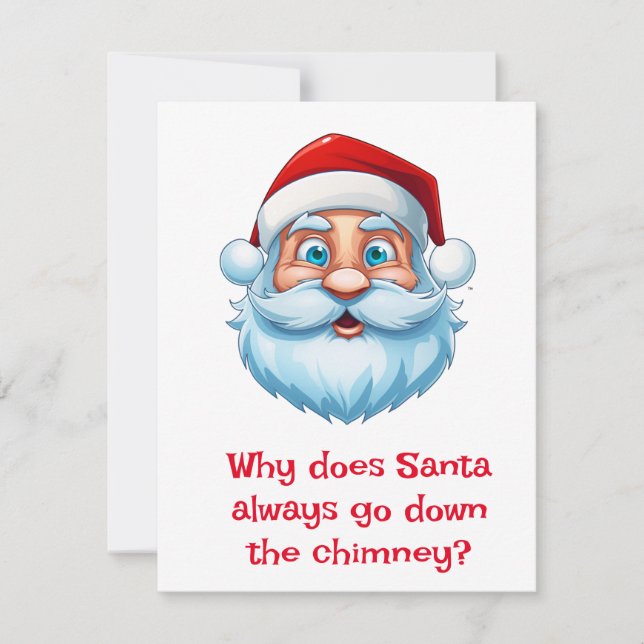 Santa Jokes Holiday Card (Front)