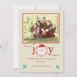 Santa Joy Photo Holiday Card