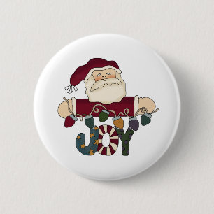 Santa Joy Pinback Button
