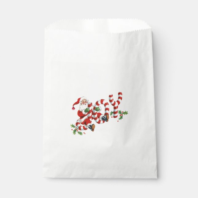 Santa Joy Retro Favor Bag (Front)