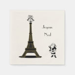 Santa Joyeux Noel Paris French Christmas  Napkins