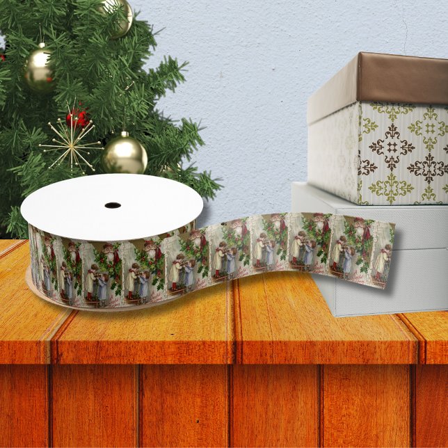 Santa Joyful Christmas Grosgrain Ribbon (Santa Joyful Christmas Grosgrain Ribbon)
