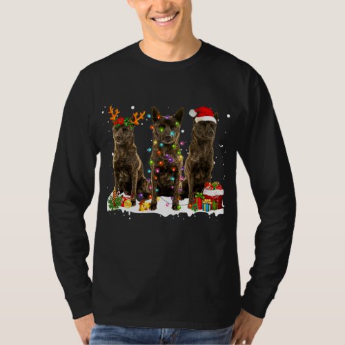 Santa Kai Ken Dog Gorgeous Reindeer Christmas T_Shirt