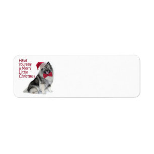 Santa Keeshond Return Address Labels