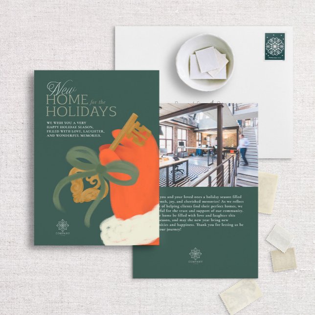 Santa Key New Home Christmas Greeting Holiday Card (Creator Uploaded)