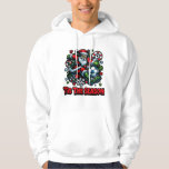 Santa Kicking Soccer Ball Christmas Holiday  Hoodie