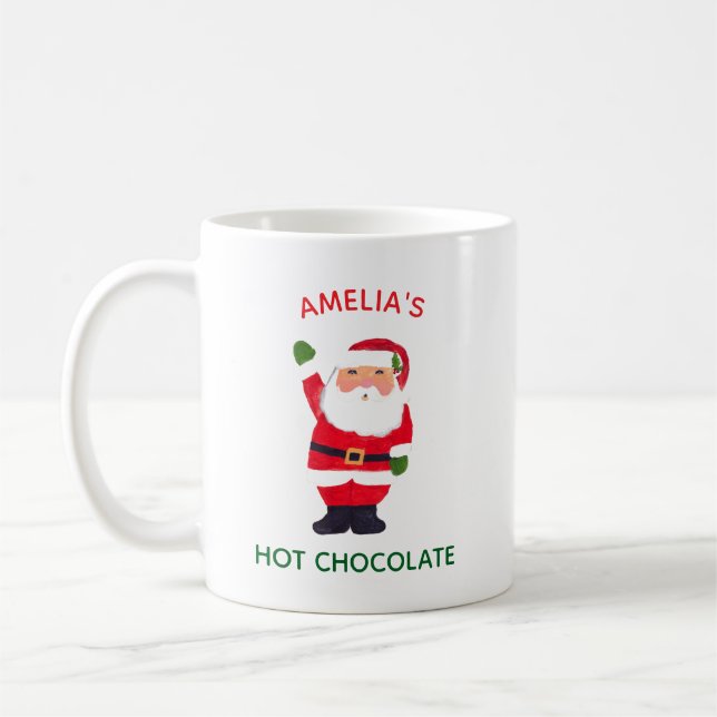Santa Kids Children Festive Christmas Cute Humor Coffee Mug (Left)