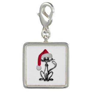 Santa Kitty Cat Charm